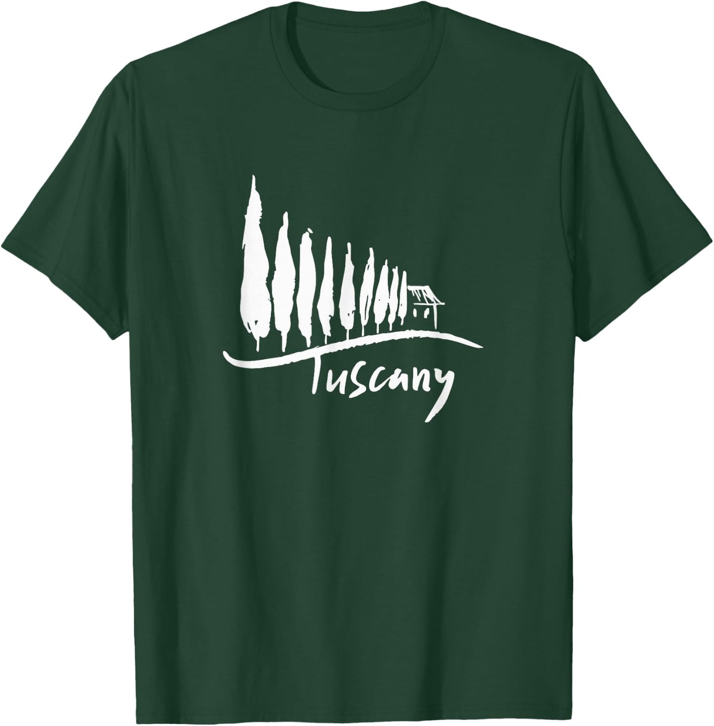 Tuscany Cypress Trees T-Shirt - T-Shirt | Forest