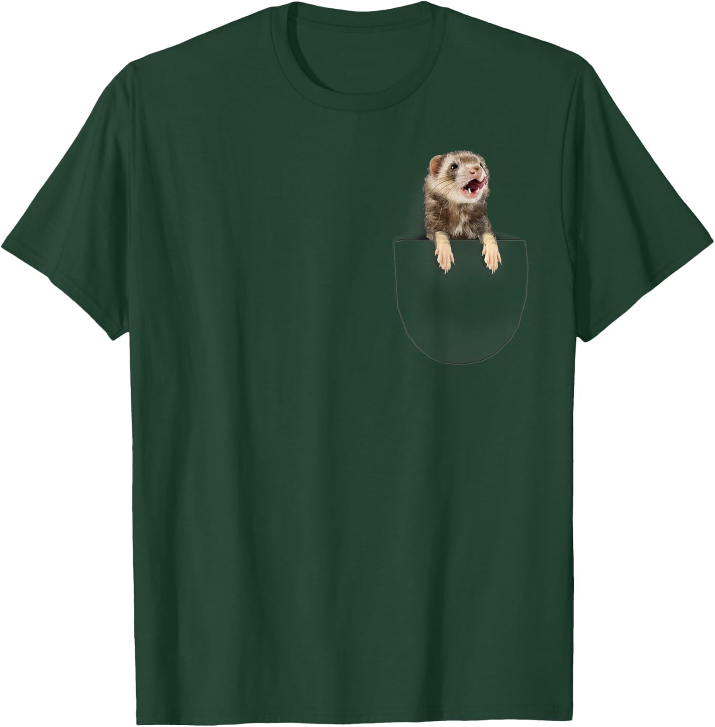 funny pet ferret . Funny ferret in pocket T-Shirt - T-Shirt | Forest
