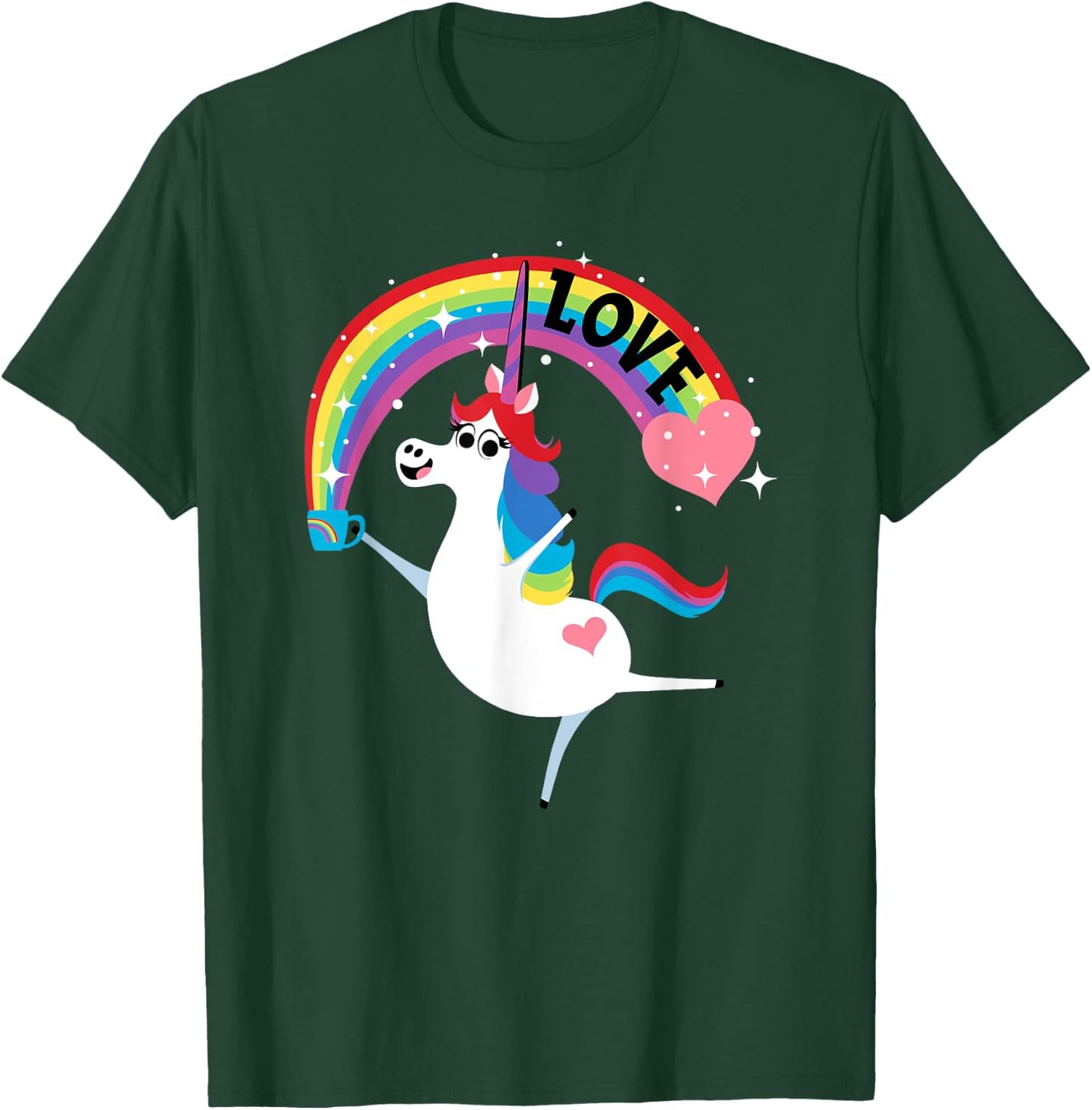 Disney and Pixar’s Inside Out Rainbow Unicorn Love T-Shirt - T-Shirt | Forest