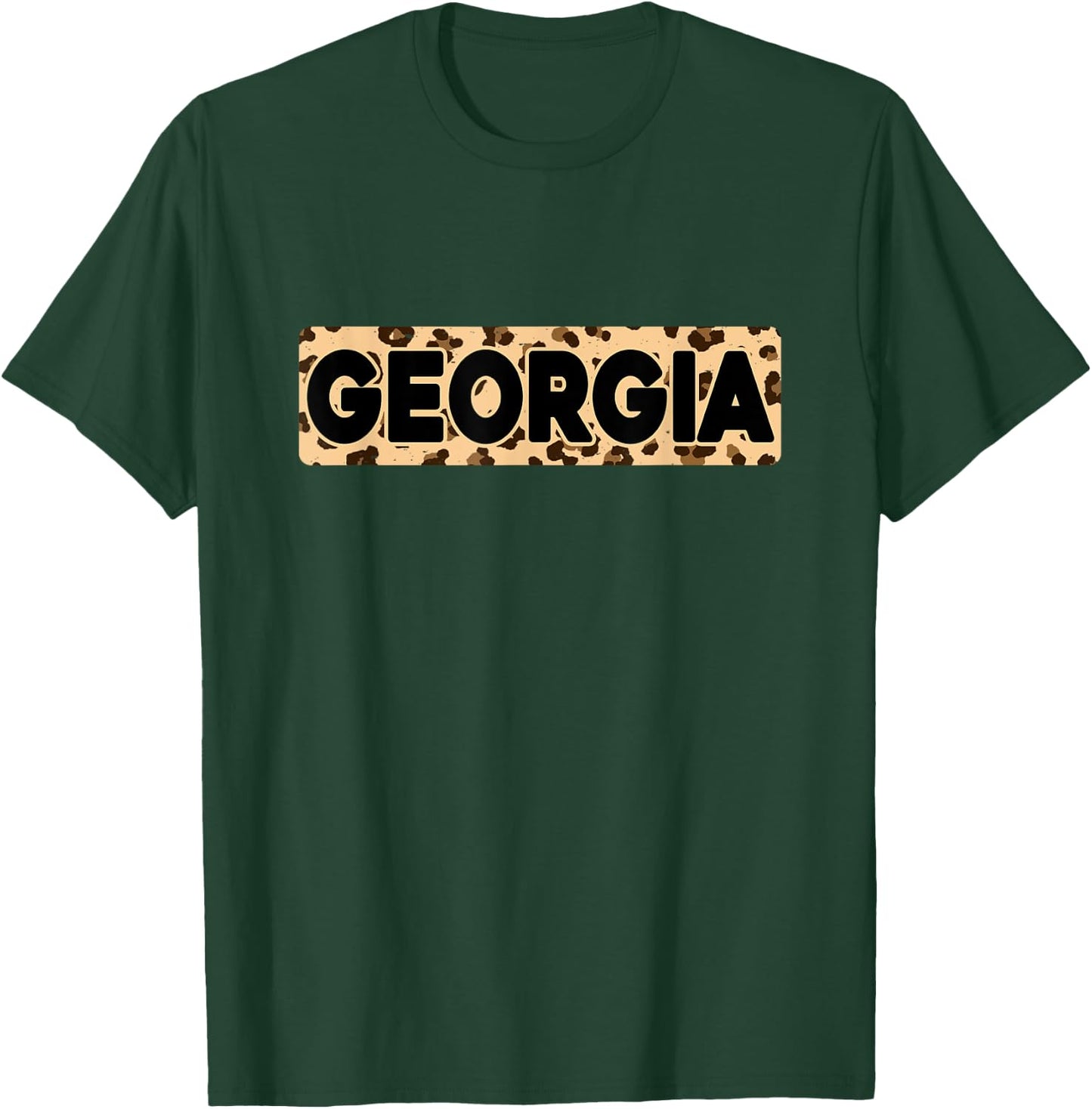 Funny Georgia Leopard Print Personalized Name Georgia T-Shirt - T-Shirt | Forest