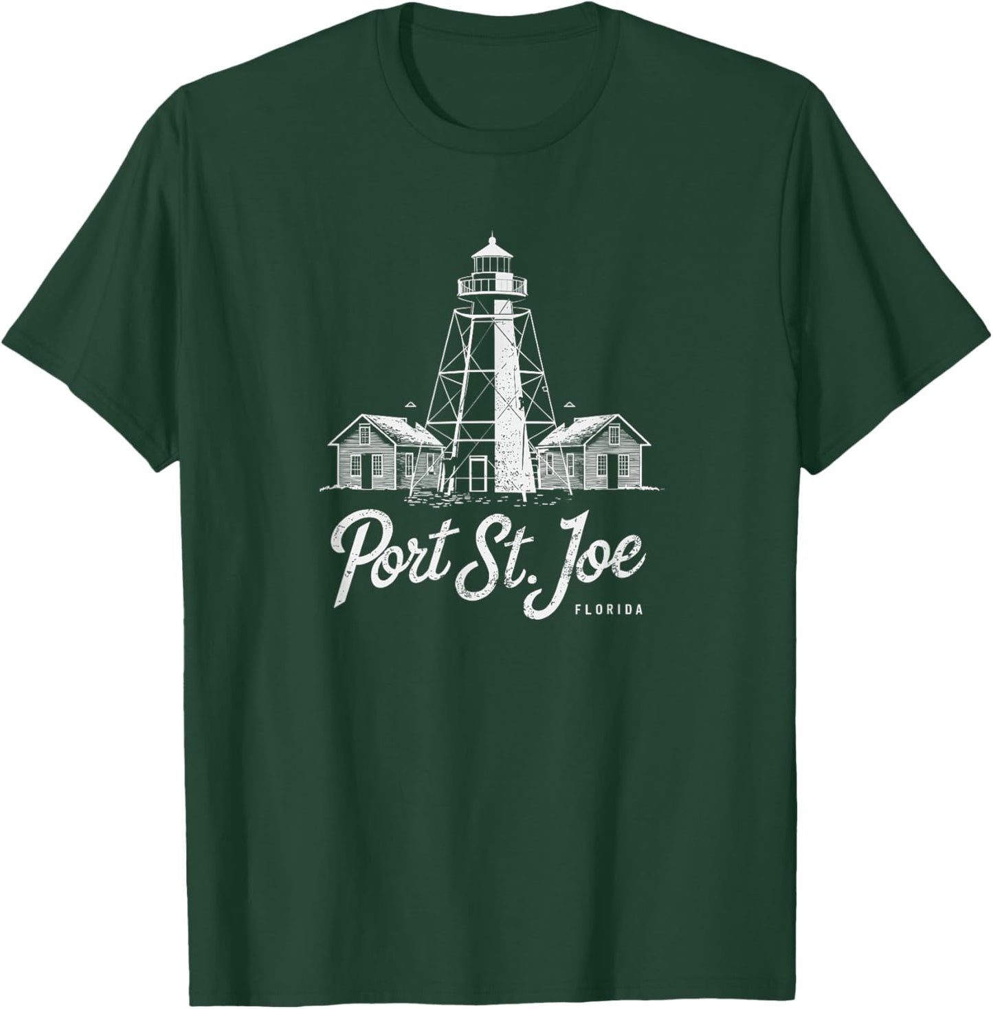 Port St Joe Florida Lighthouse Vintage Art T-Shirt - T-Shirt | Forest