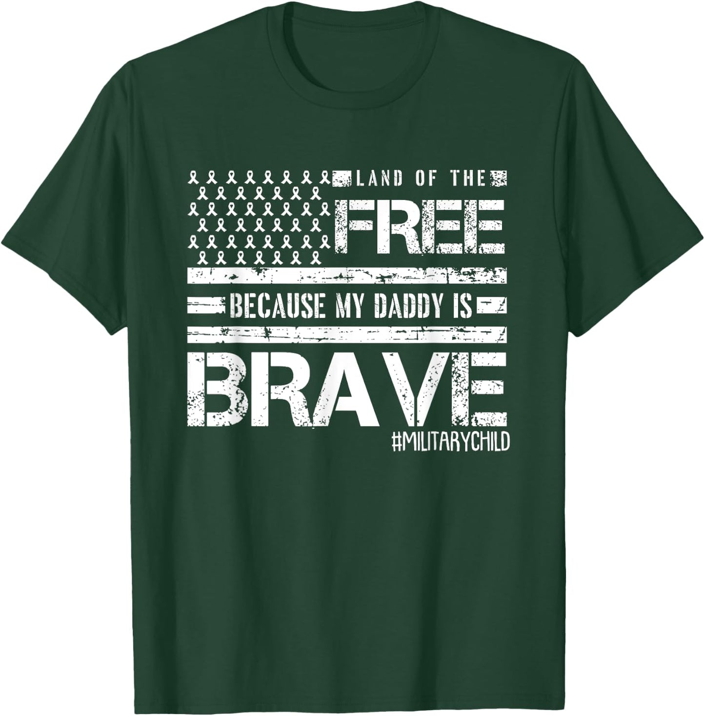 Land Of The Free Month Of The Military Child American Flag T-Shirt - T-Shirt | Forest