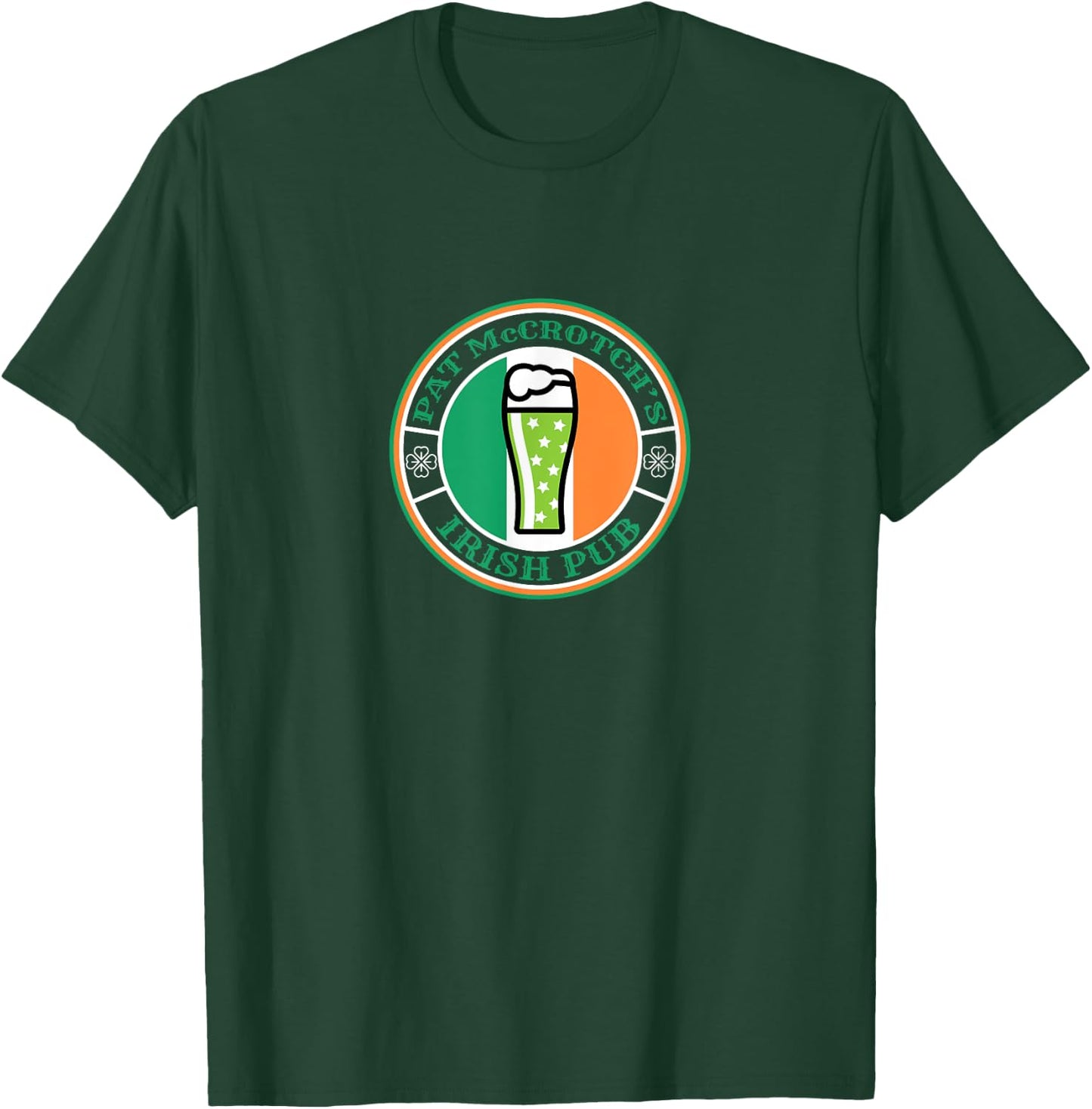 Pat McCrotch's Irish Pub Green Beer St Patricks Day Drinking T-Shirt - T-Shirt | Forest