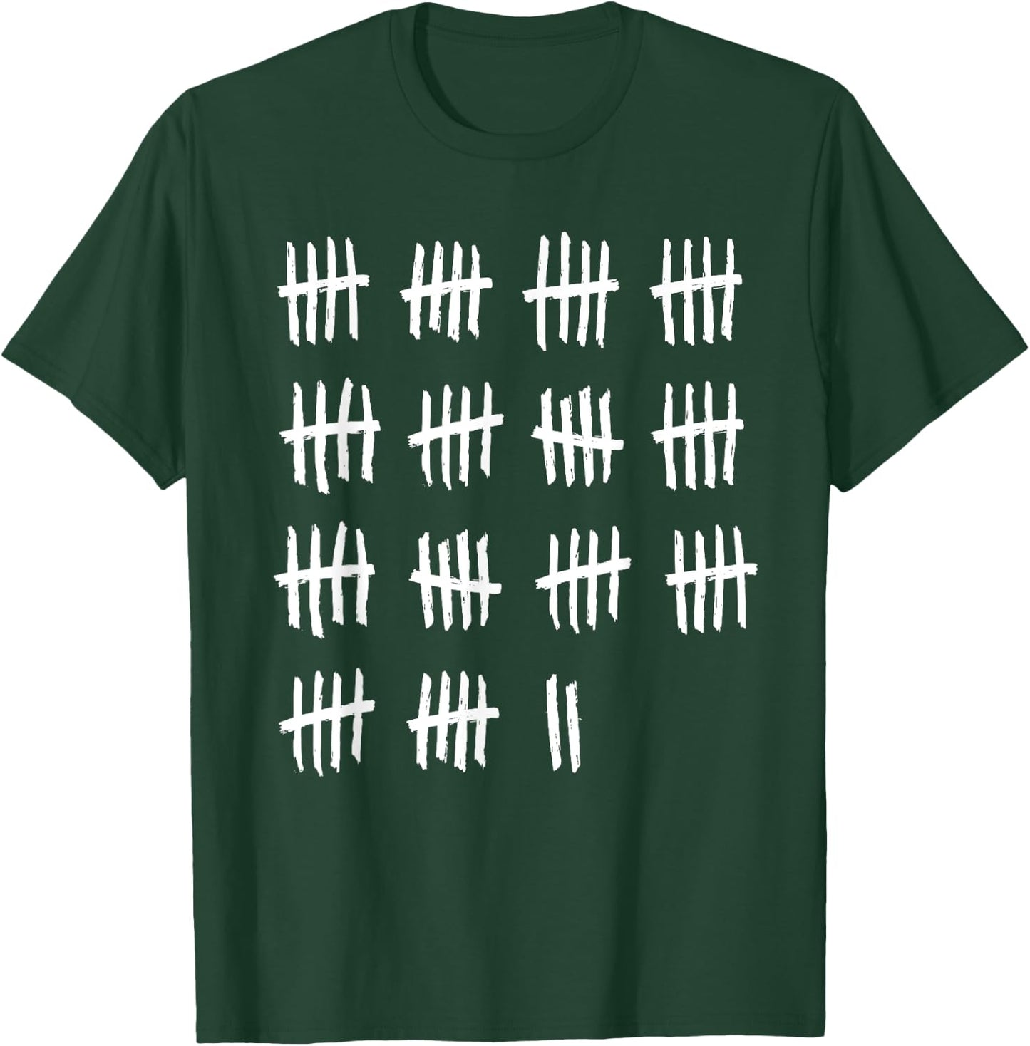 72nd Birthday Outfit 72 Years Old Tally Marks Anniversary T-Shirt - T-Shirt | Forest