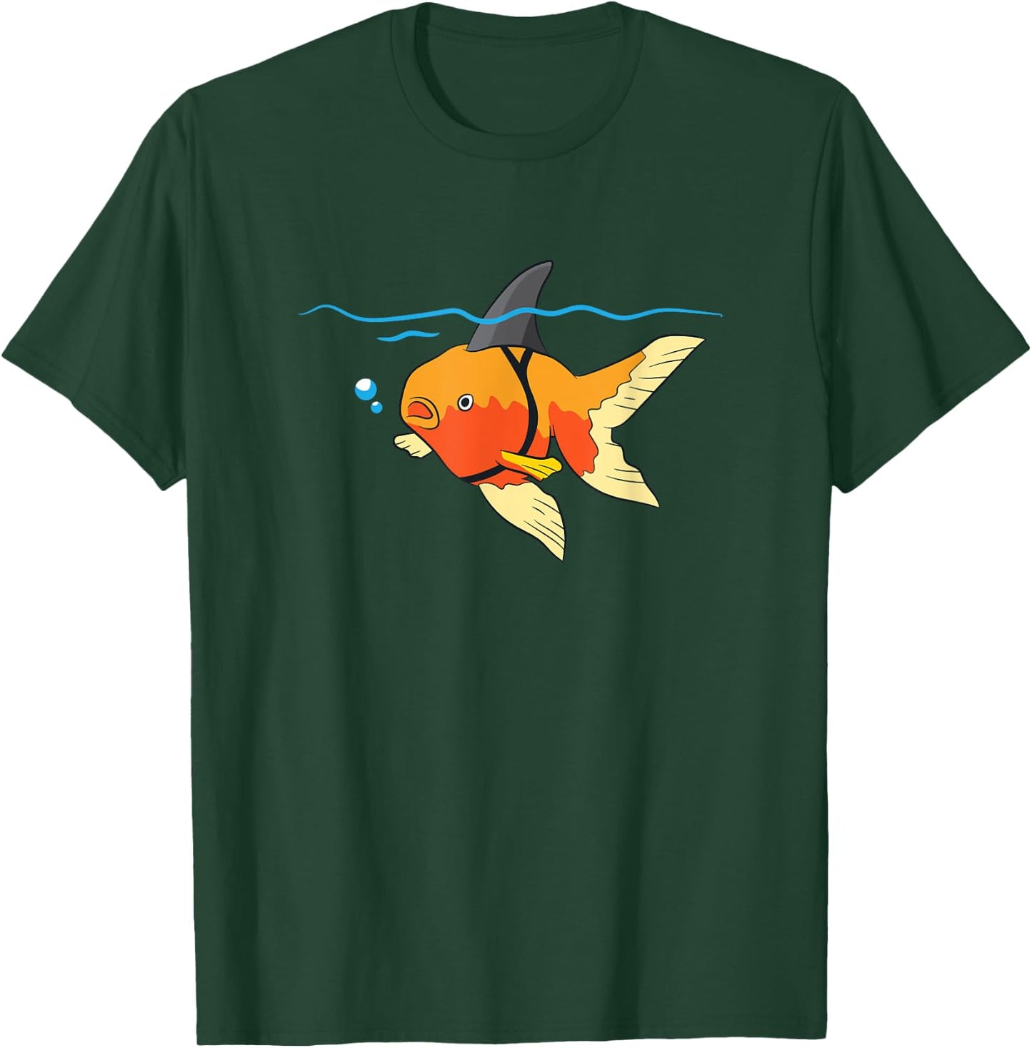 Funny Goldfishes Gifts Cute Goldfish Shark Fin Motivational Goldfish T-Shirt - T-Shirt | Forest