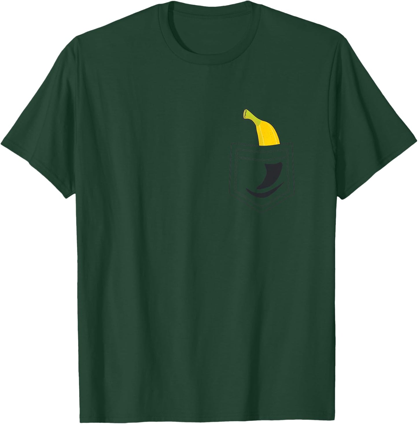 Banana in Pocket Banana Lover Small T-Shirt - T-Shirt | Forest