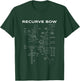 Recurve Bow Schematic Archery Blueprint Bow Hunting T-Shirt - T-Shirt | Forest