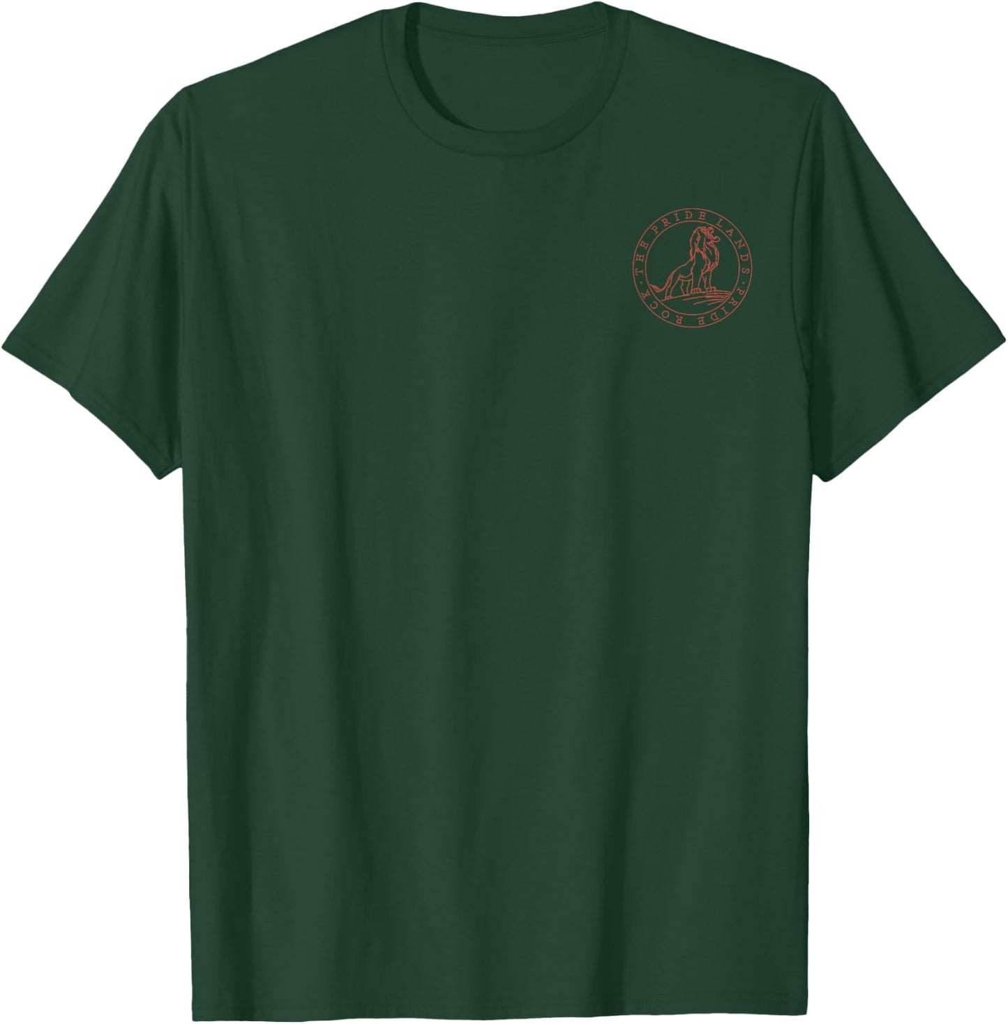 Disney The Lion King Pride Rock Line Art Front & Back T-Shirt - T-Shirt | Forest