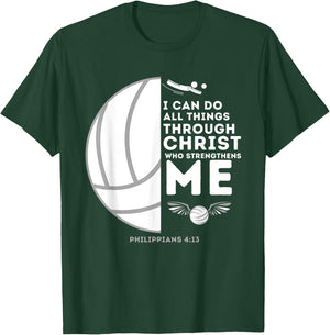 Do All Things Through Christ Philippians 4:13 - Volleyball T-Shirt - T-Shirt | Forest