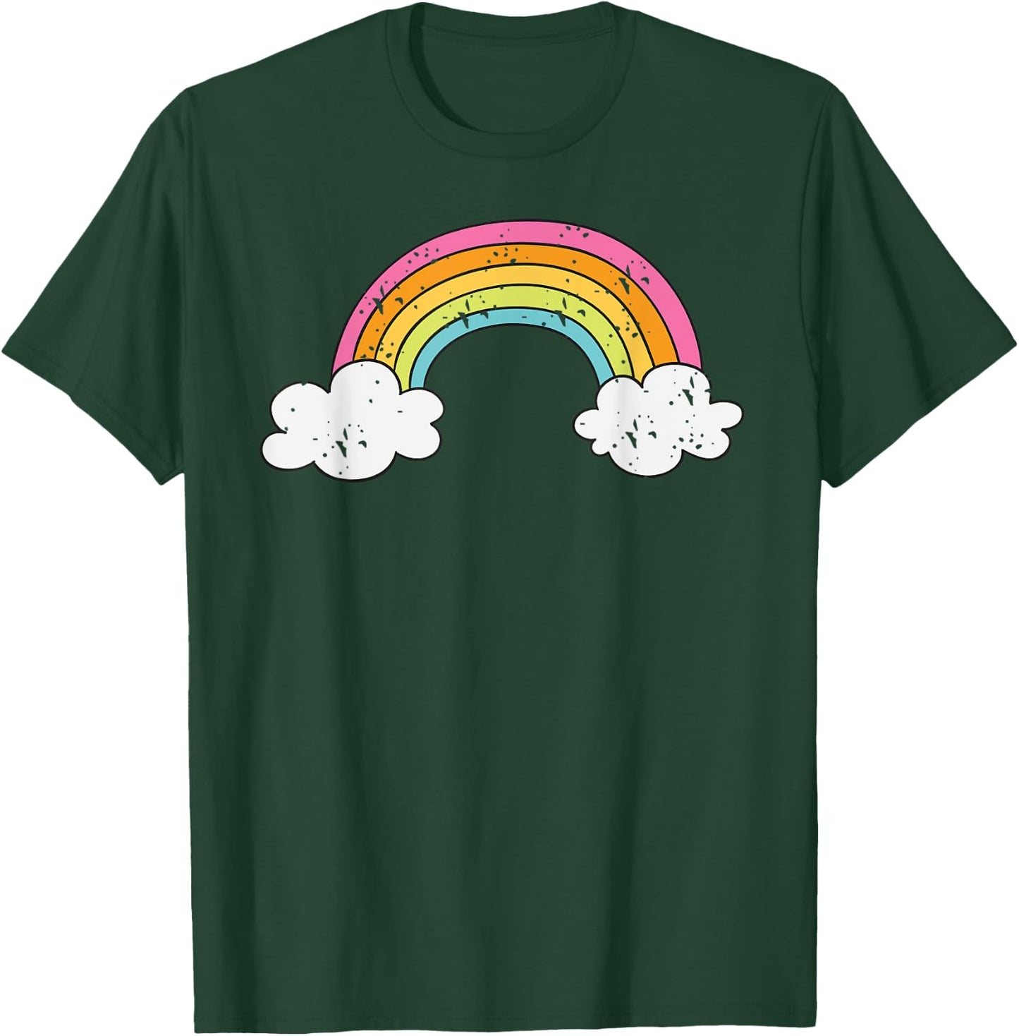 Cool Elegant Rainbow Vintage Retro 80's Style Gift T-Shirt - T-Shirt | Forest