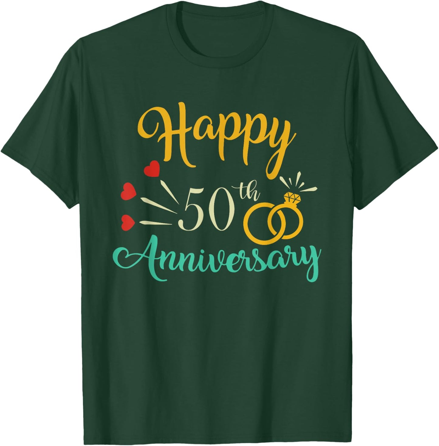 Happy 50th Anniversary Matching Couples 50th Anniversary T-Shirt - T-Shirt | Forest
