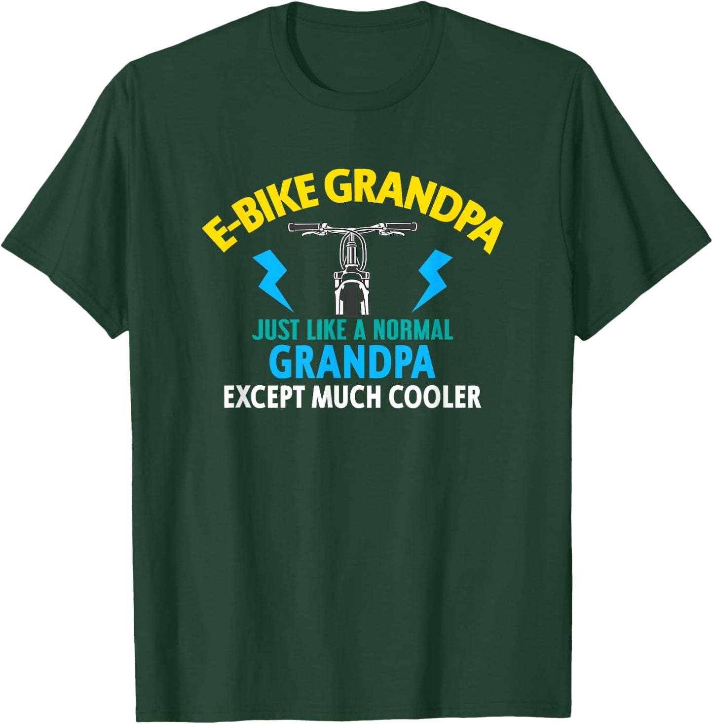 Ebike Grandpa Funny E-Bike MTB T-Shirt - T-Shirt | Forest