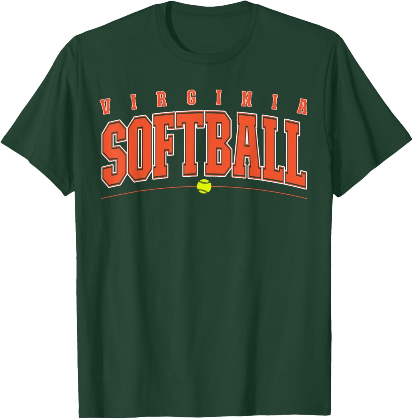 Virginia Softball Vintage Retro Design T-Shirt - T-Shirt | Forest