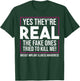 Funny Yes They're Real | Cute Breast Implant Illness Gift T-Shirt - T-Shirt | Forest