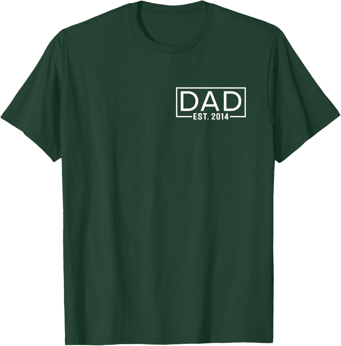 Father's Day Dad Est 2014 Logo Expect Pregnancy Announcement T-Shirt - T-Shirt | Forest