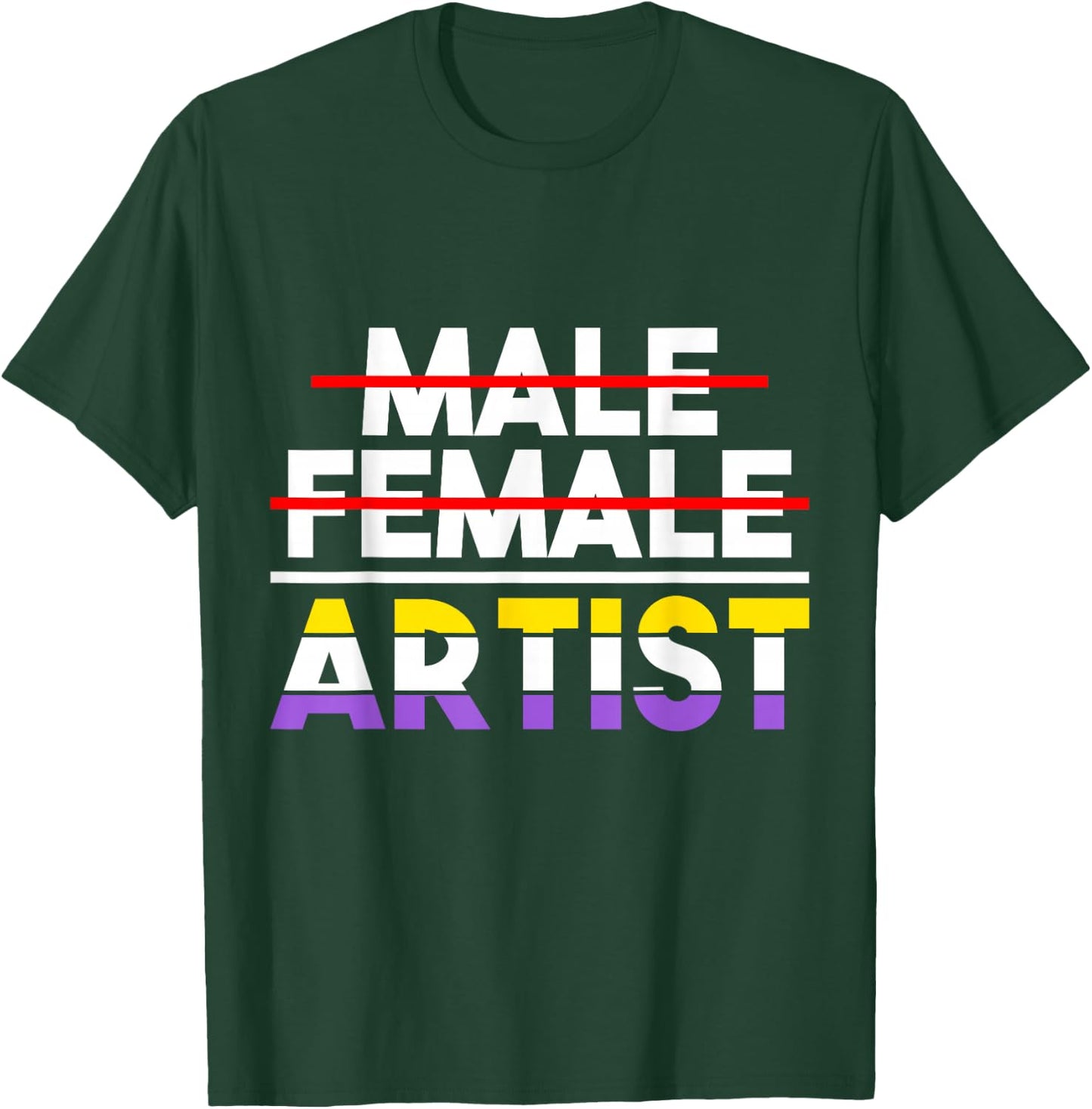 Non Gender Artist Non Binary T-Shirt - T-Shirt | Forest