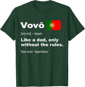 Proud Portugues Vovo Camisa Funny Portuguese Grandfather T-Shirt - T-Shirt | Forest