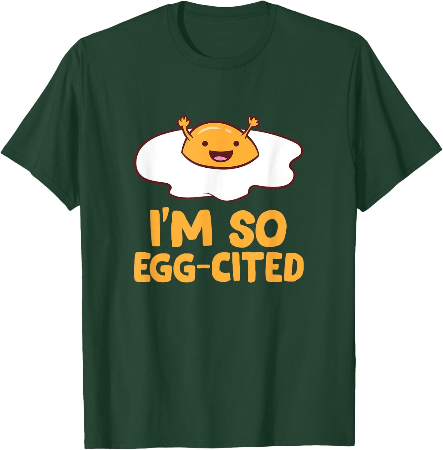 I'm So Egg-Cited Funny Egg Puns Kids Funny Eggs T-Shirt - T-Shirt | Forest