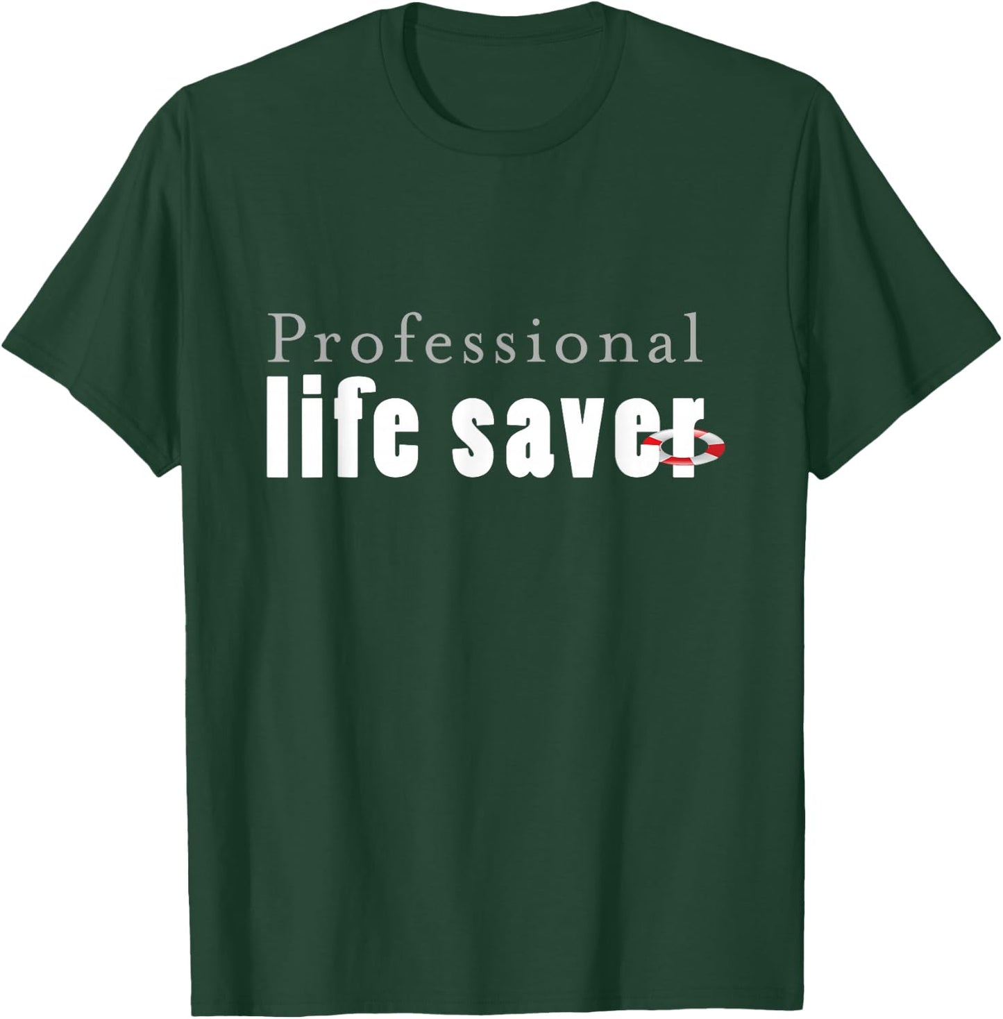 Professional Life Saver Aquatic Water Safety Staff T-Shirt - T-Shirt | Forest