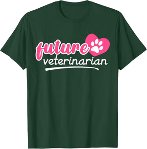 Future Veterinarian Gift Vet Tech Men Women Kids Vet School T-Shirt - T-Shirt | Forest