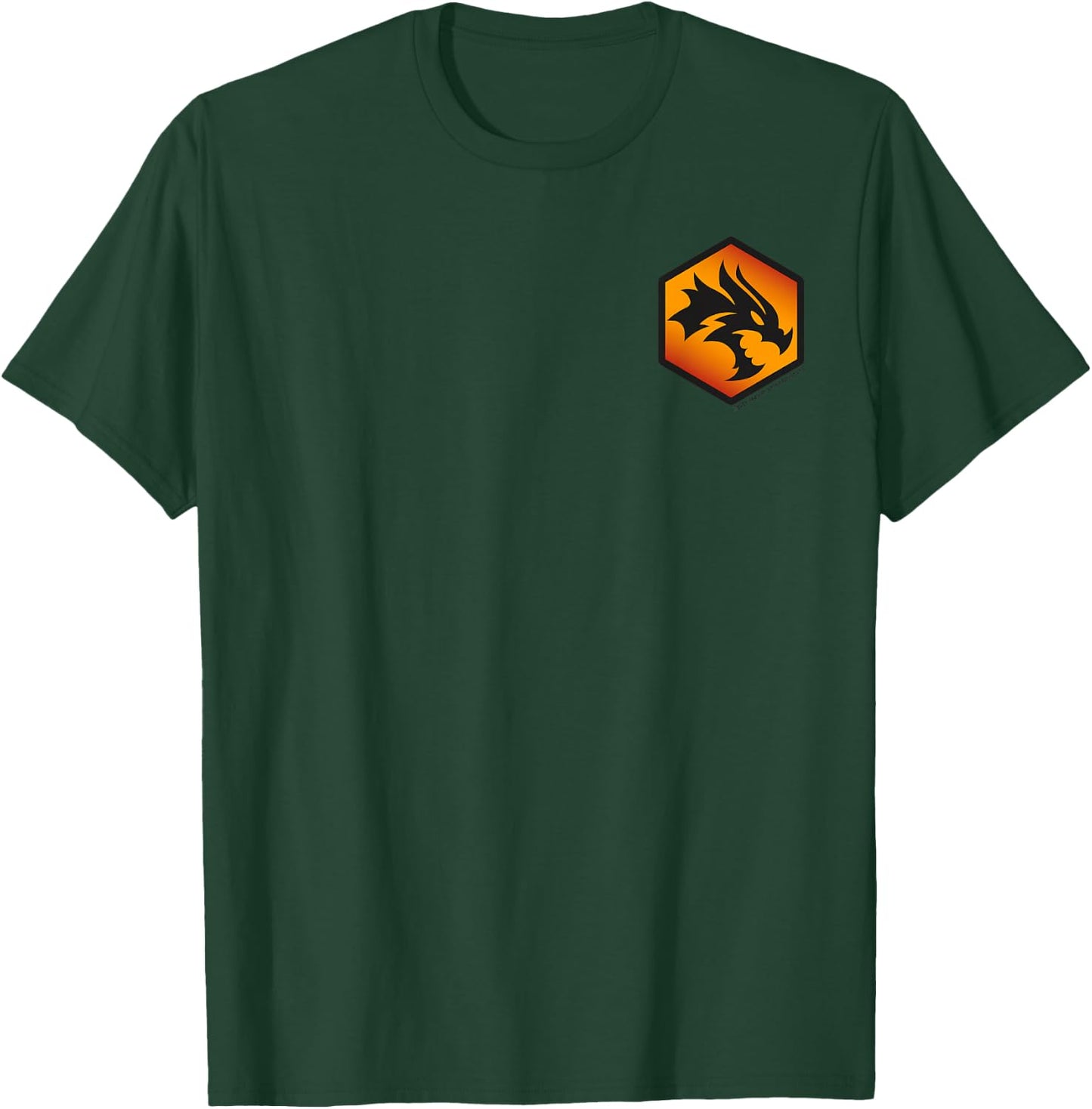 Magic: The Gathering D&D Dragon Hexagon Pocket Logo T-Shirt - T-Shirt | Forest