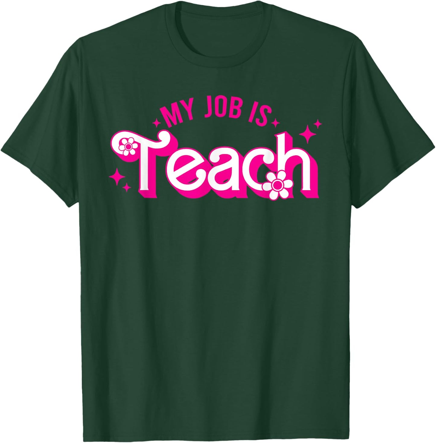 My Job Is Teach Retro School Humor Funny Teacher Life Women T-Shirt - T-Shirt | Forest