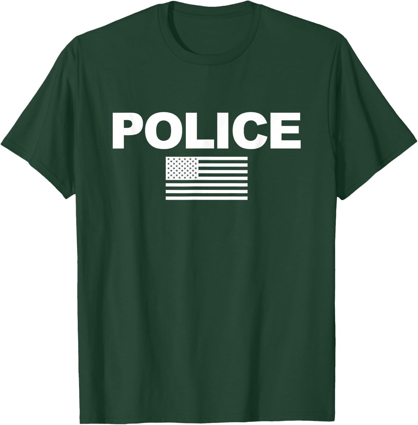 Police Usa American Flag T-Shirt - T-Shirt | Forest