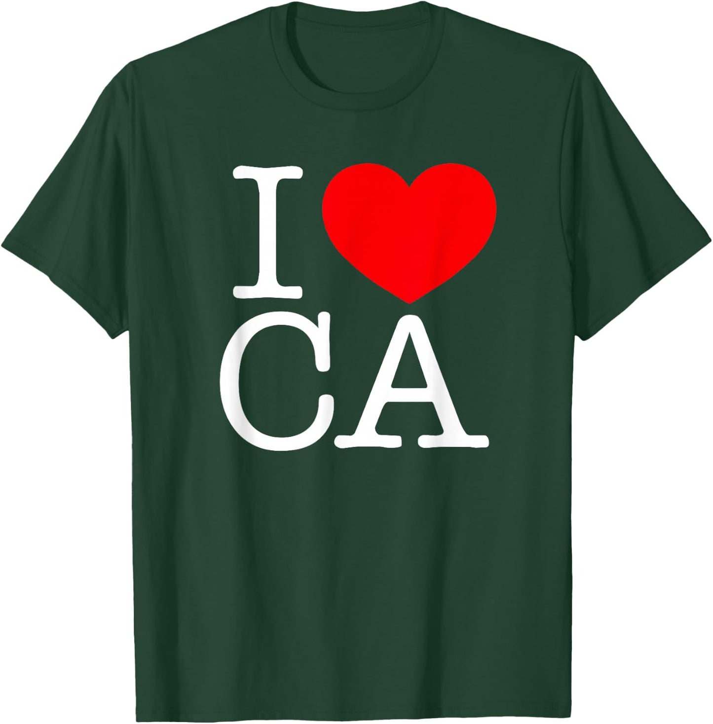 I Love (Heart) CA T-Shirt - T-Shirt | Forest