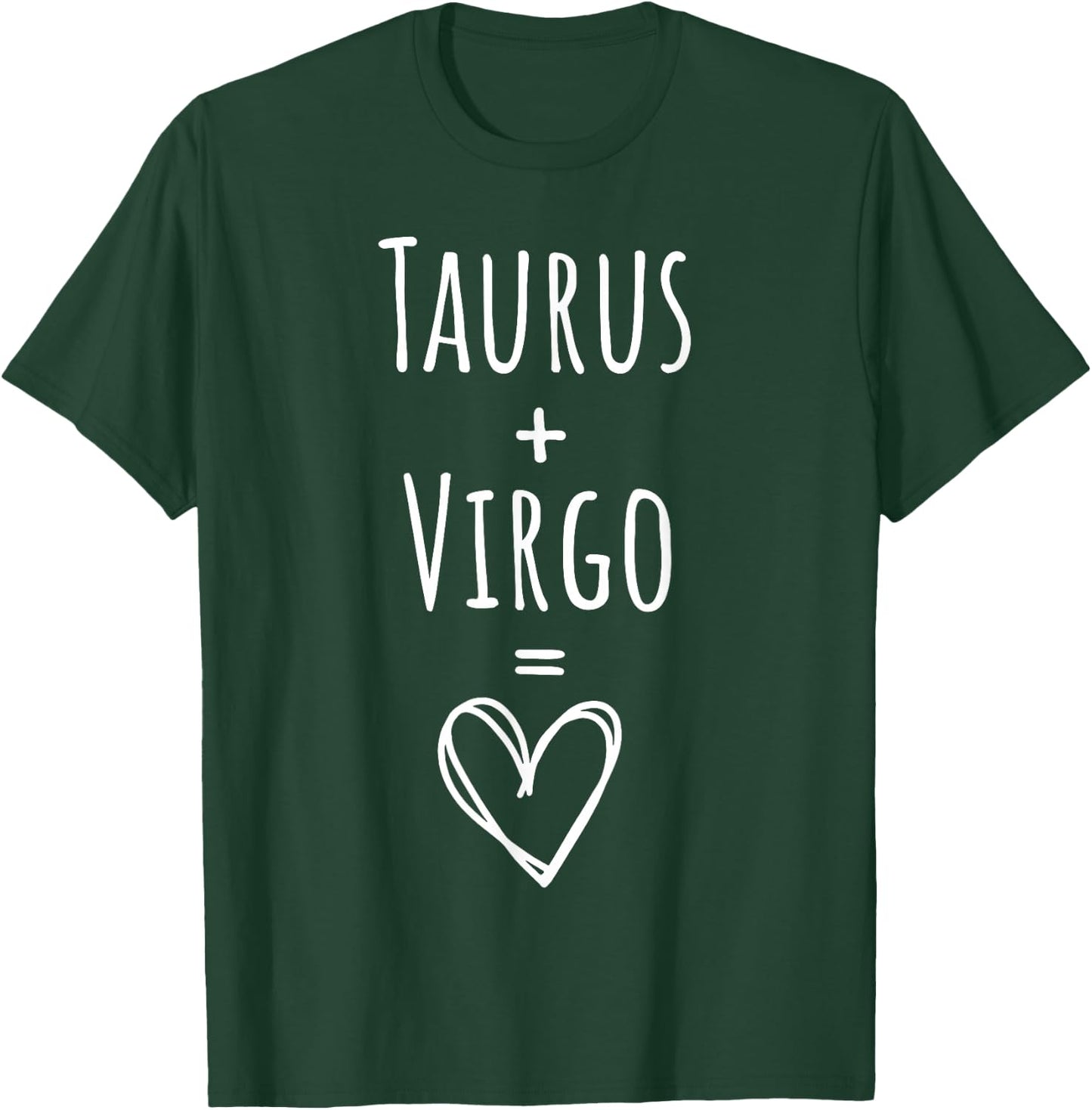 Taurus and Virgo Couple Matching Zodiac Sign T-Shirt - T-Shirt | Forest