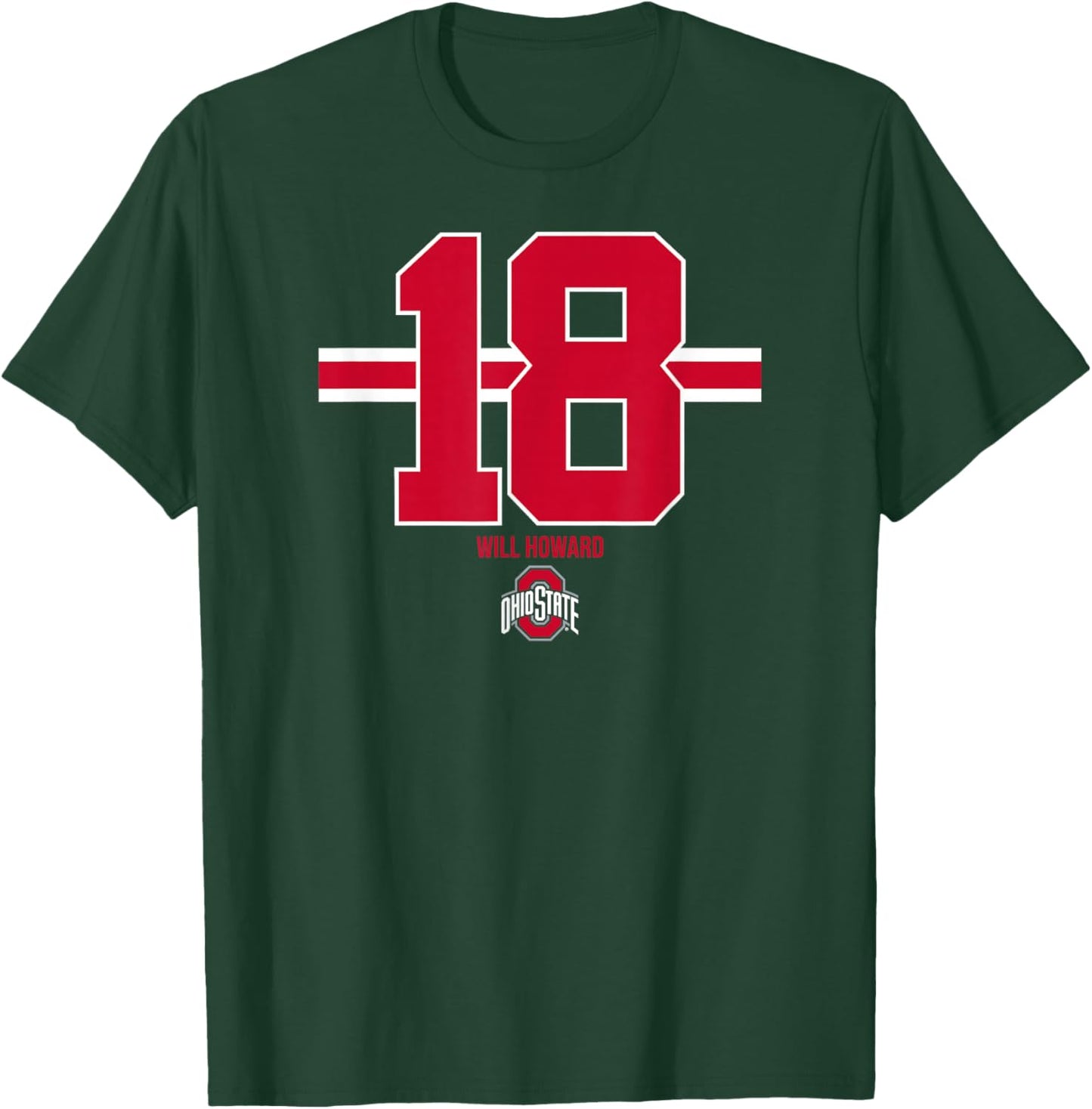 Ohio State Football: Will Howard 18 T-Shirt - T-Shirt | Forest