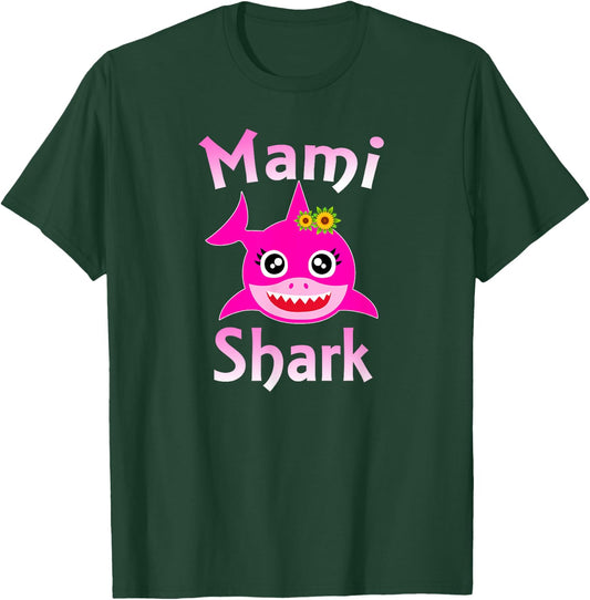 Mami Shark Funny Spanish Mom Gift T-Shirt - T-Shirt | Forest