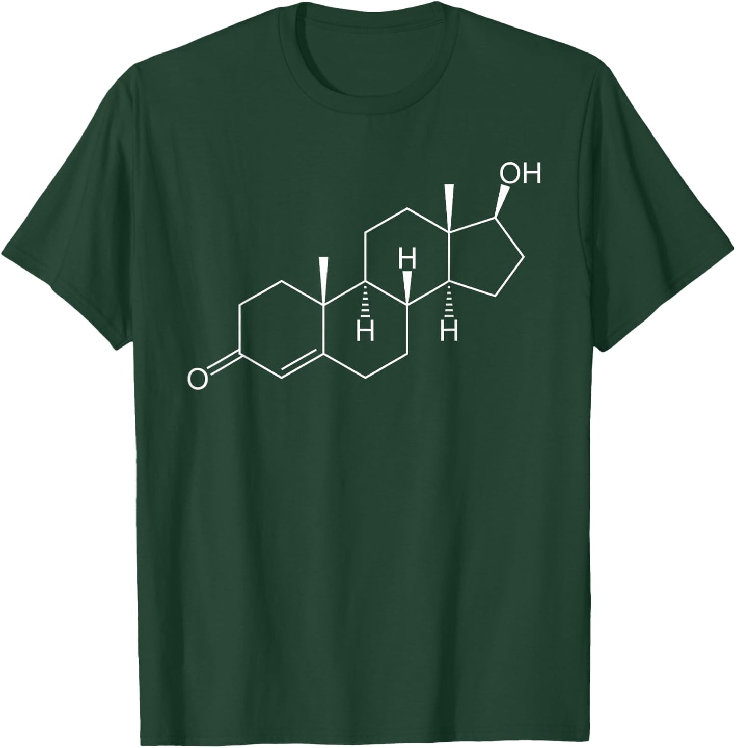 Testosterone Molecule T-Shirt - T-Shirt | Forest
