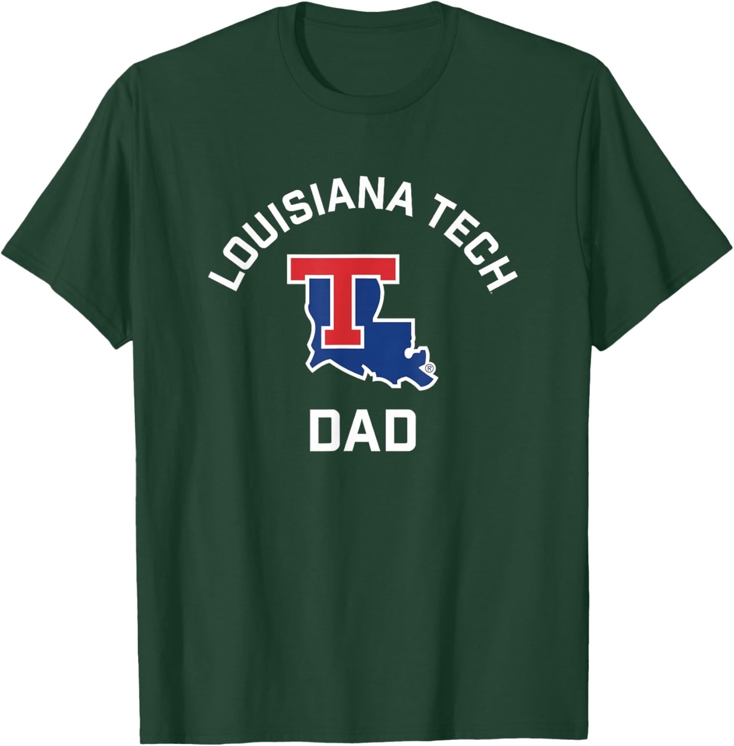 Louisiana Tech Bulldogs Arched Dad T-Shirt - T-Shirt | Forest