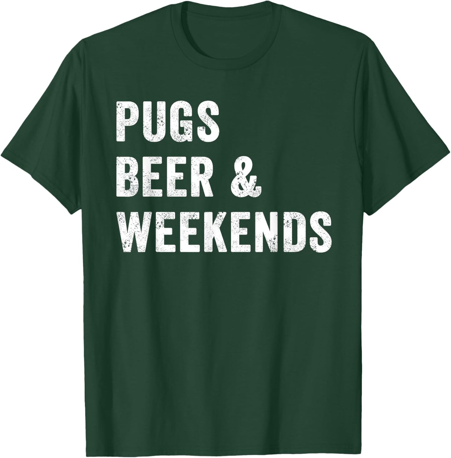 Women Pug Mom Shirt Funny Dog Mama Puppy Pugs Beer Weekends T-Shirt - T-Shirt | Forest
