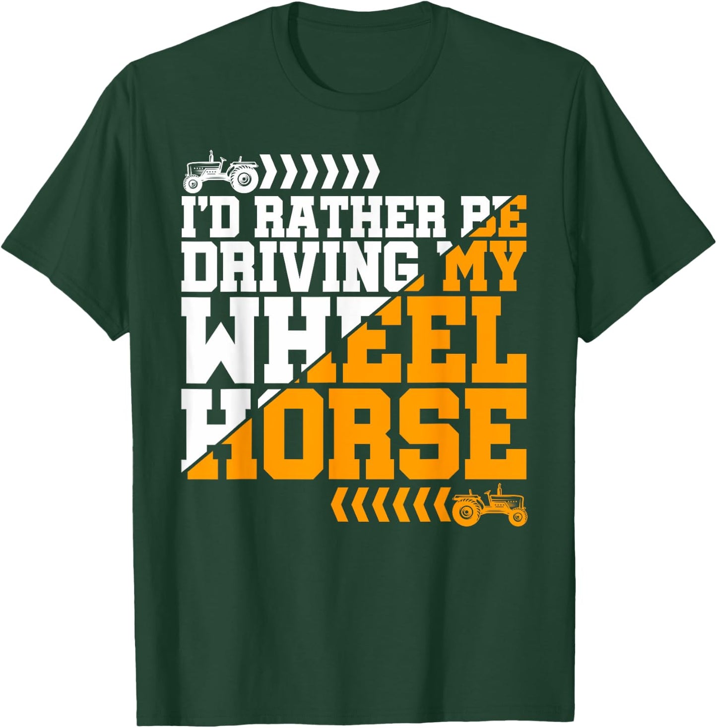 Farmer Wheel Horse Farming Tractor T-Shirt - T-Shirt | Forest