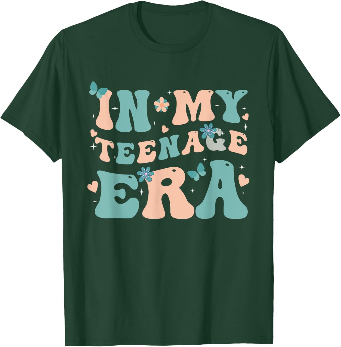 In My Teenage Era Retro Groovy 13 to 19 years Teenager T-Shirt - T-Shirt | Forest
