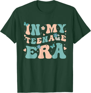 In My Teenage Era Retro Groovy 13 to 19 years Teenager T-Shirt - T-Shirt | Forest