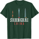 Shanghai China City Skyline Map T-Shirt - T-Shirt | Forest