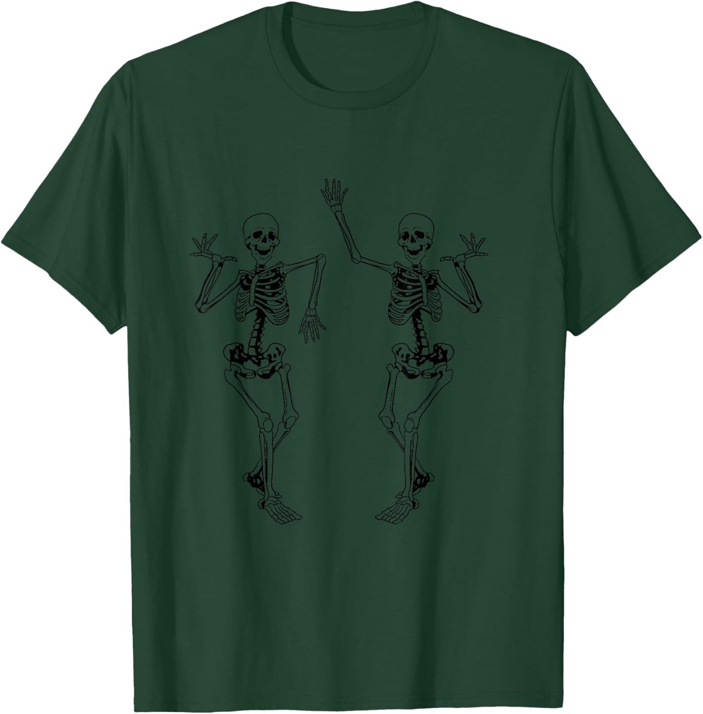 Alt Aesthetic Skeleton Dancing Dark Goth Halloween Skeletons T-Shirt - T-Shirt | Forest