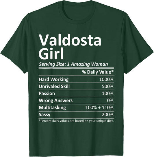 VALDOSTA GIRL GA GEORGIA Funny City Home Roots USA Gift T-Shirt - T-Shirt | Forest