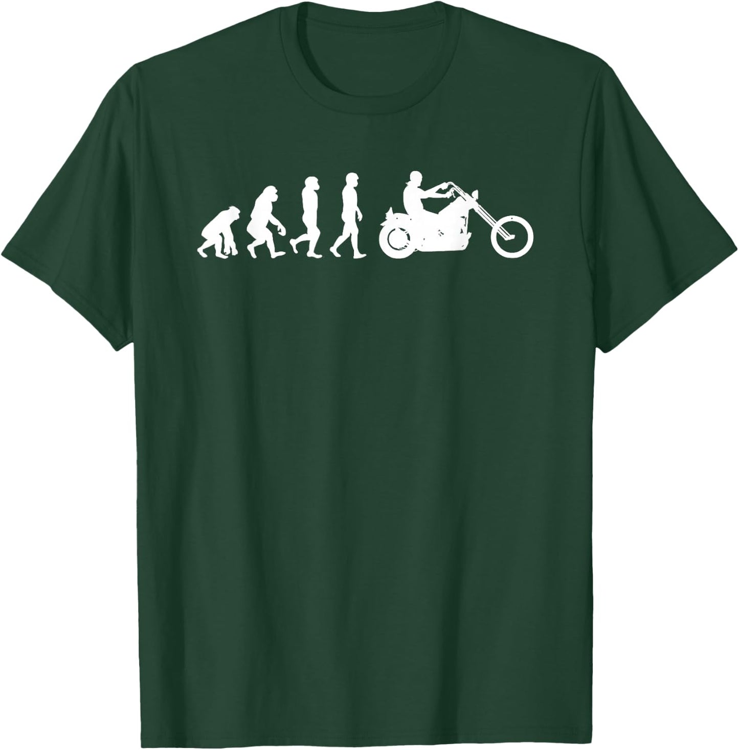Evolution Motorcycle I Bike Chopper Motorcycle T-Shirt - T-Shirt | Forest