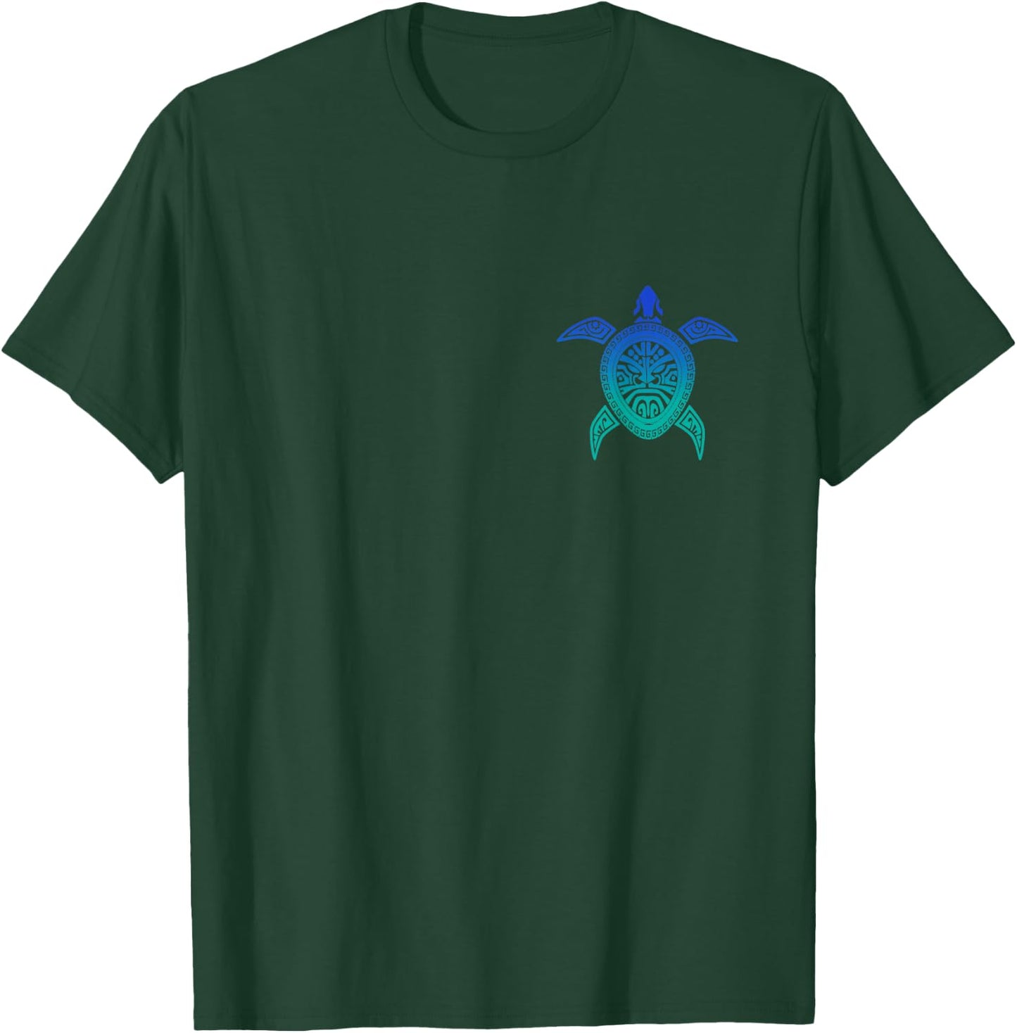 Turtle Maori Tribal Hawaii Sea Ocean Animal Diving T-Shirt - T-Shirt | Forest