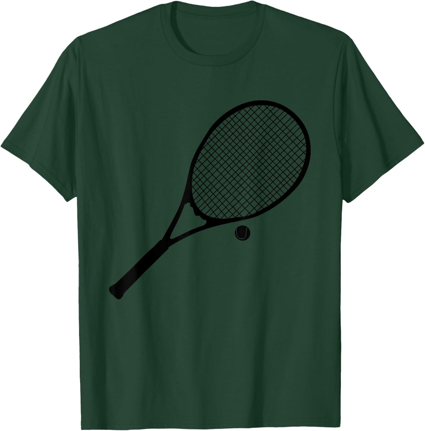 Silhouette Tennis Racket And Ball Player Smash Serve Fans T-Shirt - T-Shirt | Forest