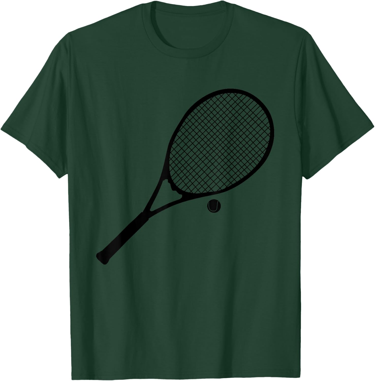 Silhouette Tennis Racket And Ball Player Smash Serve Fans T-Shirt - T-Shirt | Forest
