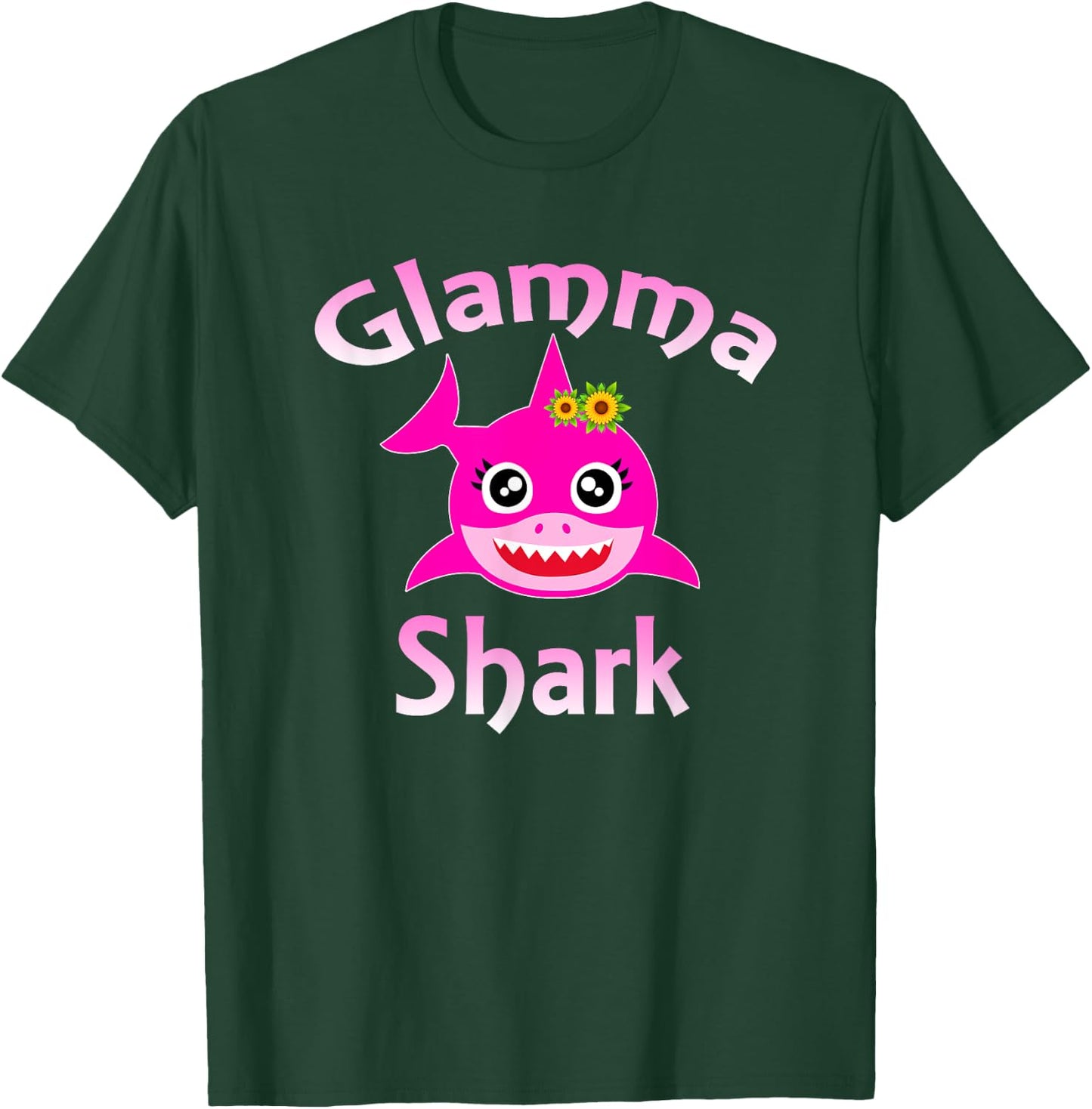 Glamma Shark Funny Grandma Shark T-Shirt - T-Shirt | Forest