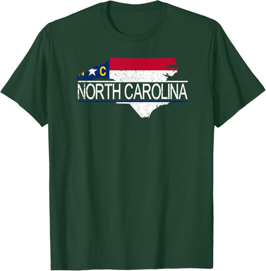 Distressed North Carolina T-Shirt - T-Shirt | Forest