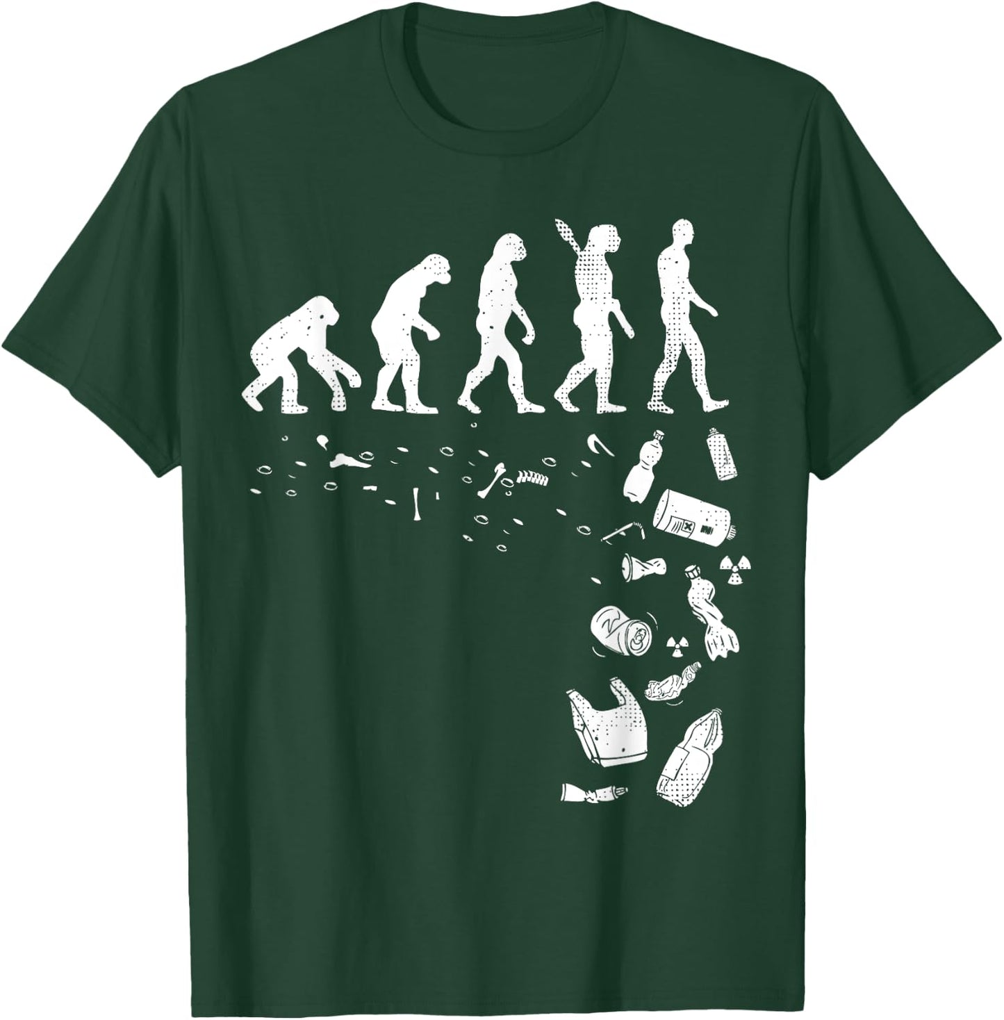 Human Evolution Pollution Cool Earth Day Lover Gift T-Shirt - T-Shirt | Forest
