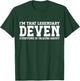Deven Personal Name First Name Funny Deven T-Shirt - T-Shirt | Forest