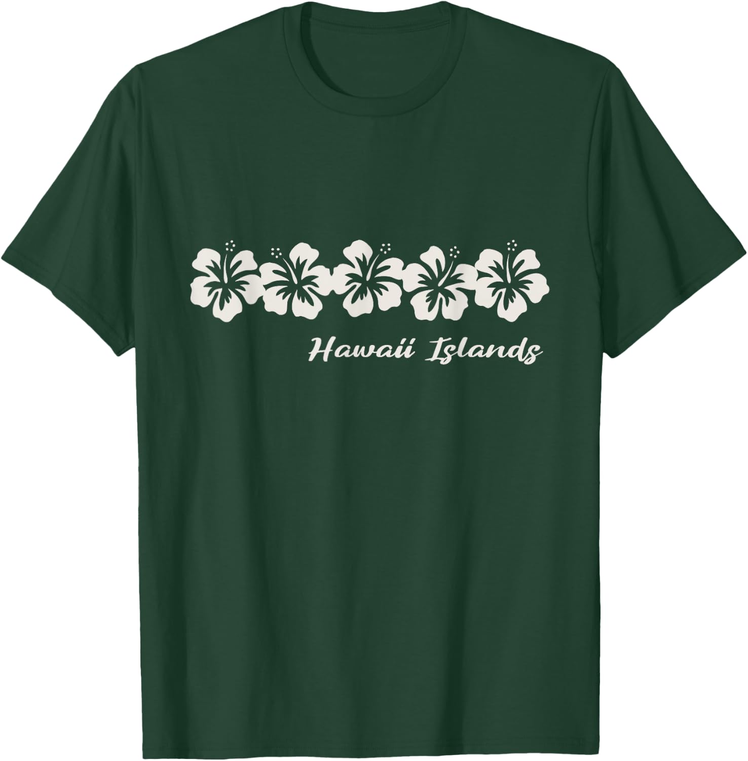 Hilo Hawaiian Hibiscus Flowers Hawaiian Islands flowers T-Shirt - T-Shirt | Forest
