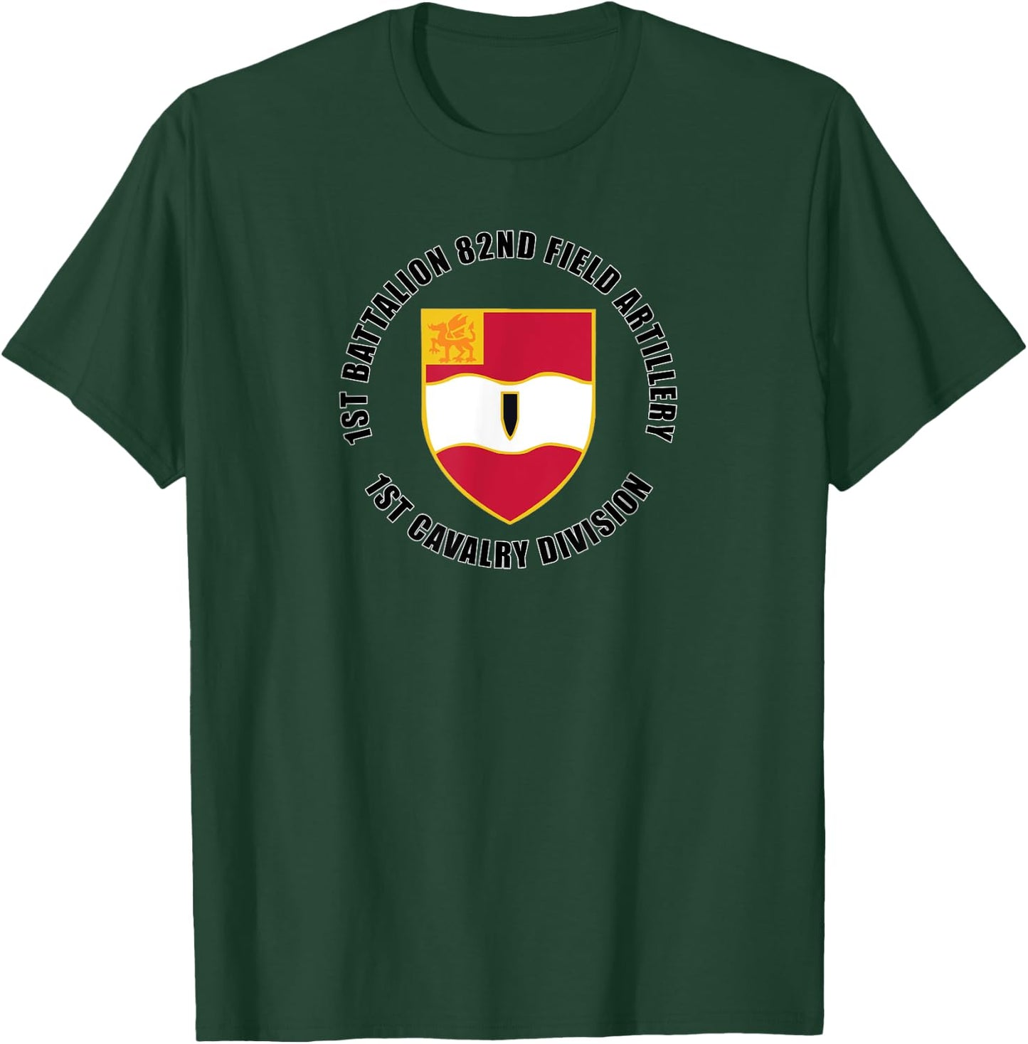 1st Battalion 82nd Field Artillery 1st Cavalry Division Gift T-Shirt - T-Shirt | Forest